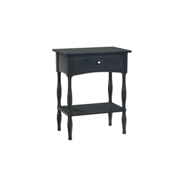 Alaterre Furniture Shaker Cottage End Table, Charcoal Gray ASCA01BL